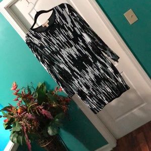 Michael Kors Black and White Sequin Dress